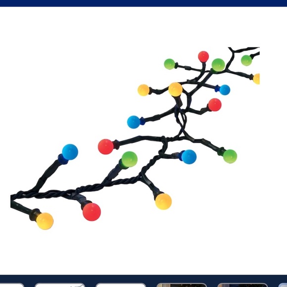 GE Color Choice 300 LED Garland 8 in 1 Color Changing Warm White/Multi Color 25' - Picture 3 of 8